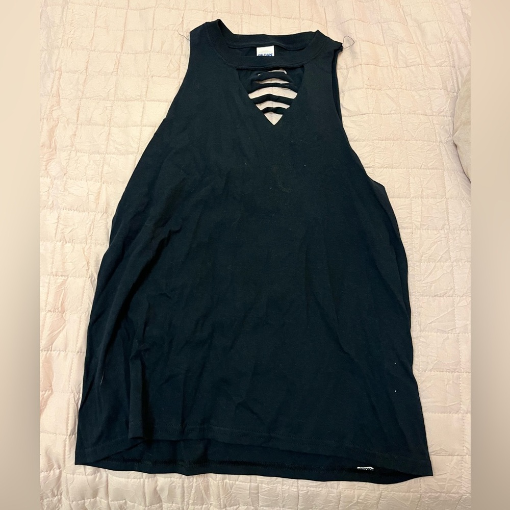 Black tank top